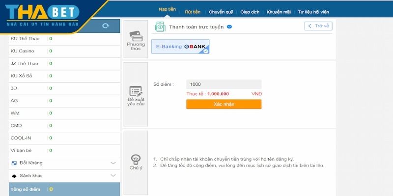 Tài khoản chính chủ để sử dụng nạp tiền an toàn, uy tín